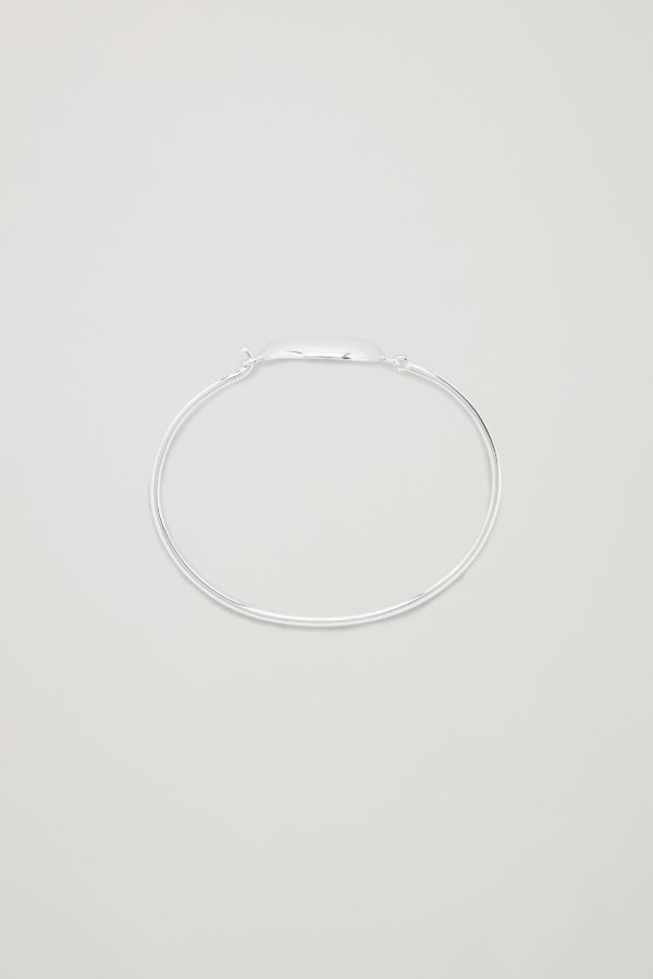 METAL BANGLE WITH OPENING - Silver - Jewellery - COS US