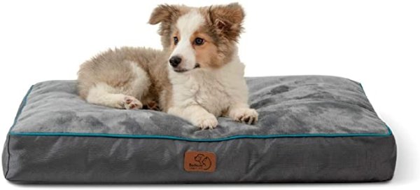 Waterproof Dog Beds for Meidum Dogs - Up to 50lbs Medium Dog Bed with Removable Washable Cover, Pet Bed Mat Pillows, Grey
