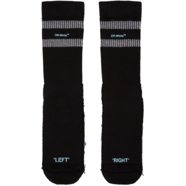Black & Blue Reversed Sport Socks
