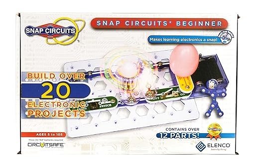Beginner Electronics Exploration Kit | Over 20 STEM Projects | 4-Color Project Manual | 12 Snap Modules | Unlimited Fun