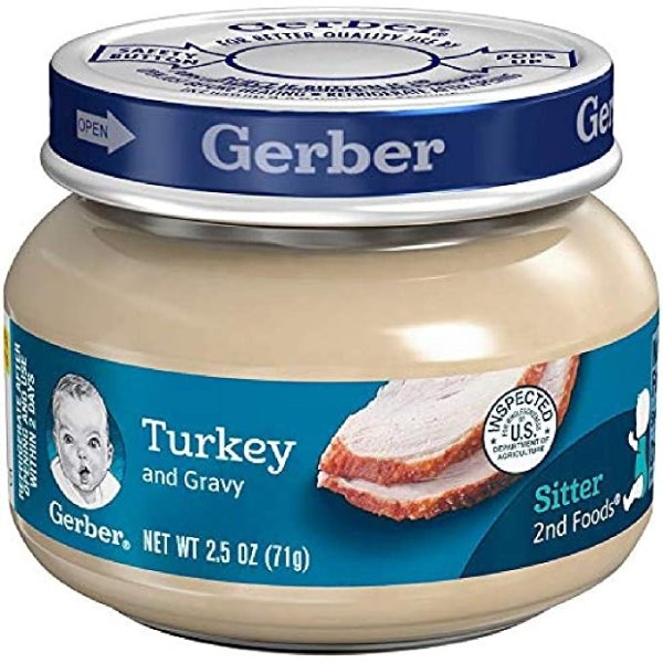 Purees 2nd Foods Turkey & Gravy, 2.5 Ounce Jars (Pack of 10)