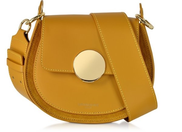 Yucca Suede and Leather Shoulder Bag