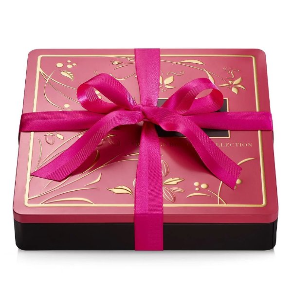 Assorted Chocolate Biscuit Tin, Pink Ribbon, 46 pc.