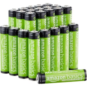 Amazon Basics 24-Pack Rechargeable AAA NiMH Performance Batteries