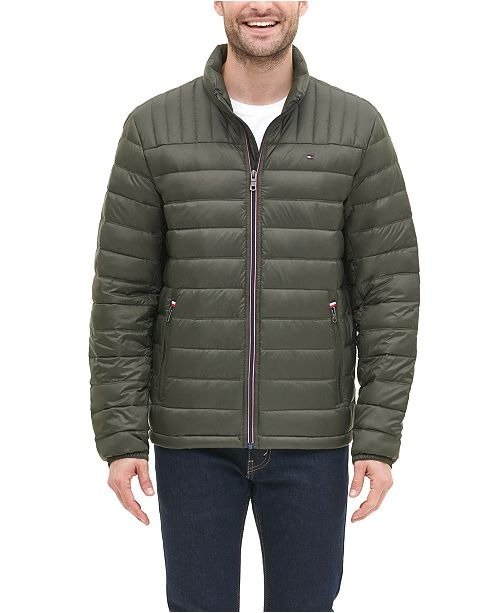 Men's Down Quilted Packable Logo Jacket