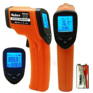 Non Contact Infrared IR Thermometer, Orange/Black