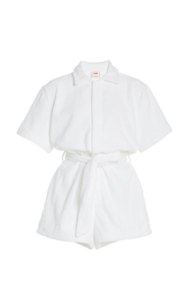 Il Pareo Dyed Cotton-Terry Playsuit
