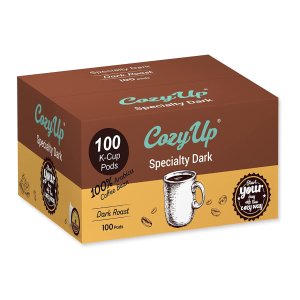 CozyUp Specialty Dark, Single-Serve Coffee Pods for Keurig K-Cup Brewers, Dark Roast Coffee, 100 Count