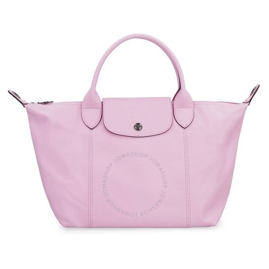 Ladies Le Pliage Cuir Top Handle Bag S-Pink