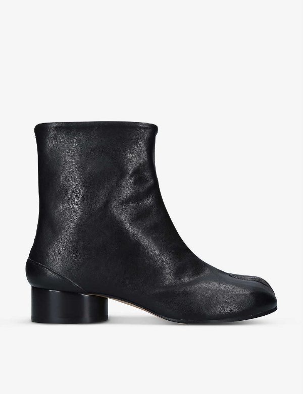 Tabi heeled leather boots
