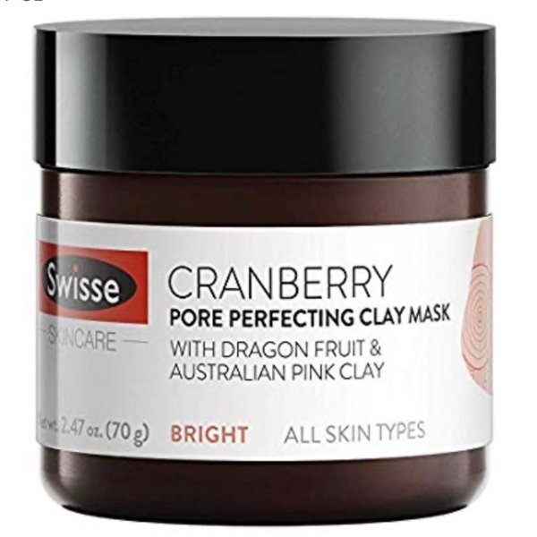 Swisse Natural Skincare Cranberry Australian Pink Koalin Clay Face Mask
