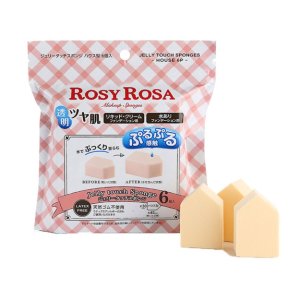 日本 ROSY ROSA 果冻化妆粉扑 5边形化妆粉扑 6个入 打造自然服帖妆容