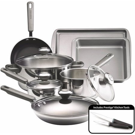 Farberware Stainless Steel Dishwasher Safe Cookware Set, 13 Piece