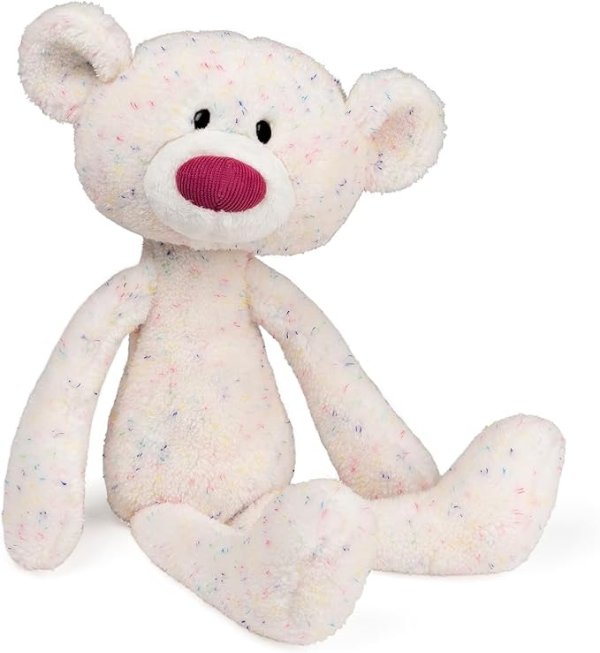 Toothpick Confetti, Teddy Bear Stuffed Animal for Ages 1 and Up, Rainbow, 15”