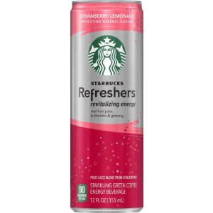 Starbucks Refreshers, Strawberry Lemonade, 12 Ounce Sleek Cans (Pack of 12)