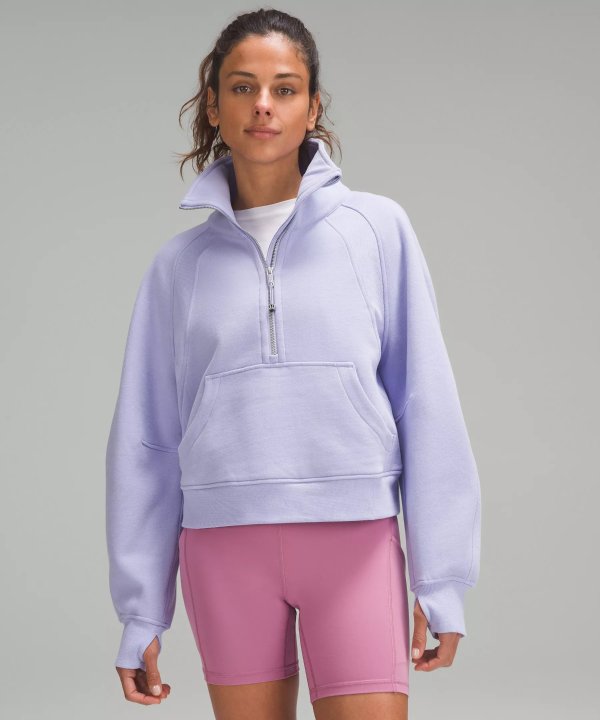 Scuba Oversized Funnel-Neck Half Zip, Women's Hoodies & Sweatshirts