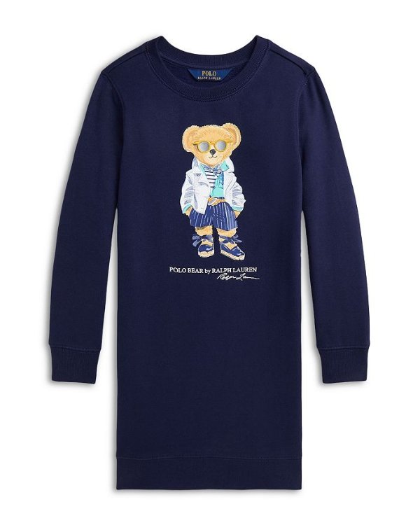 Girls' Polo Bear Fleece Dress - Little Kid, Big Kid