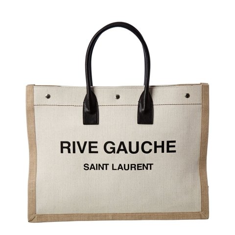 Saint LaurentRive Gauche Canvas & Leather Tote