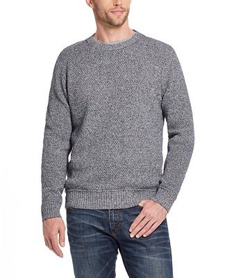 Men's Solid Mesh Stitch Sweater