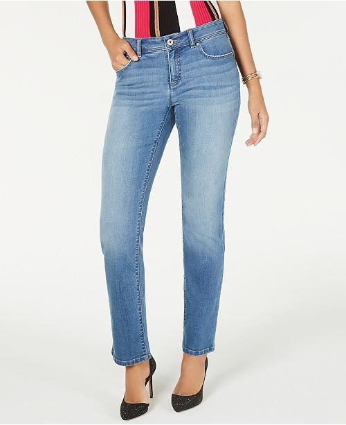 INC Straight-Leg Jeans with Tummy Control, Created for Macy's