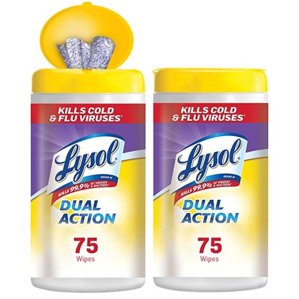 Dual Action Disinfecting Wipes Value Pack, Citrus, 150ct