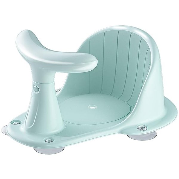 Baby Bath Seat with Thermometer, Portable Toddler Child Bathtub Seat for 6-18 Months,Green
