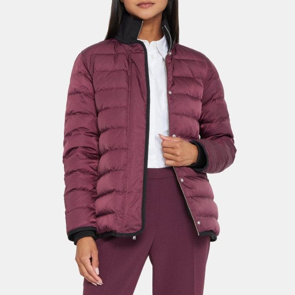 葡萄紫棉服夹克