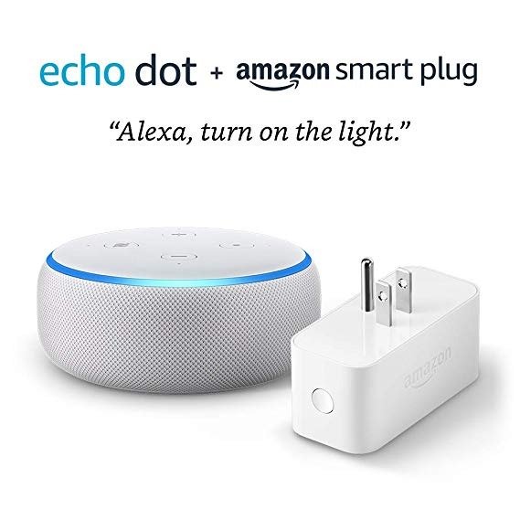 3代 Echo Dot + Amazon 智能插座 沙石白