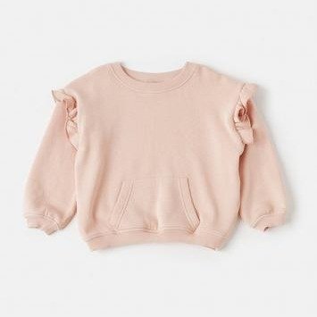 - MG Kids Pink Frill Detail Drop Shoulder Sweatshirt (4-7 years)
