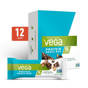 Vega 高蛋白巧克力花生酱口味零食棒1.6oz 12条
