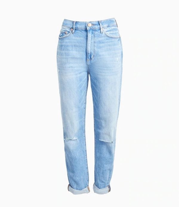 High Rise Slim Pocket Boyfriend Jeans in Vintage Light Indigo Wash | LOFT