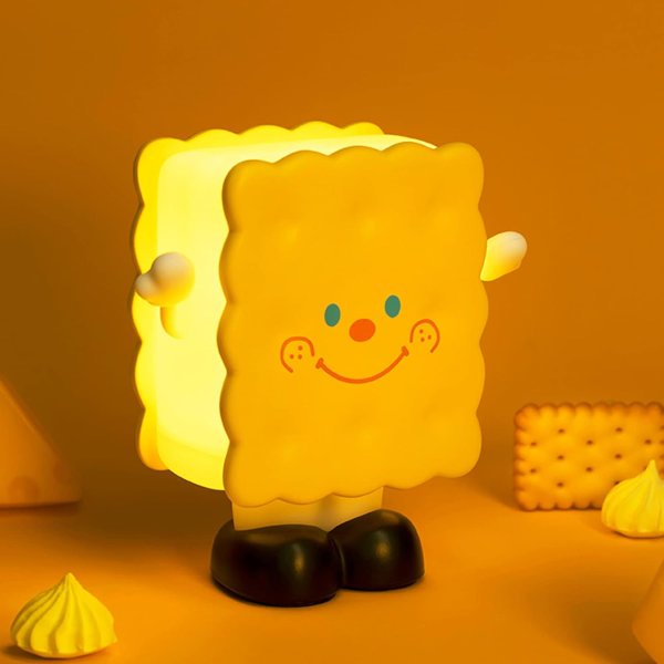 NICE POINT Cute Squishy Cookie Bedside Lamp for Kids
