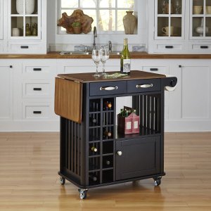 Home Styles Furniture 5252-95 Danville Kitchen Cart, Black Finish
