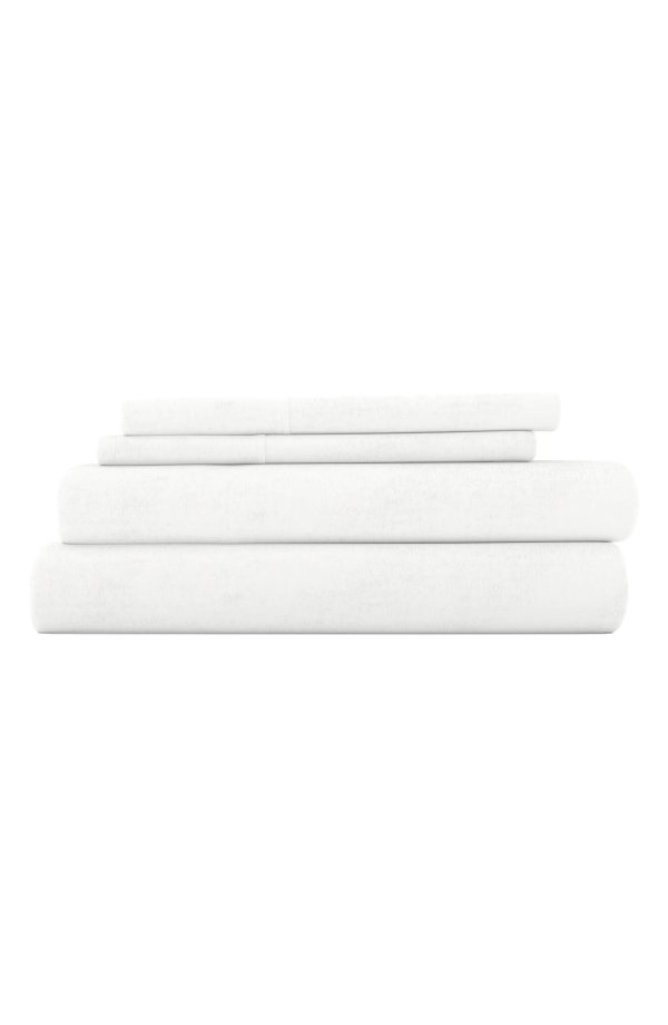 Premium Cotton 4-Piece Ultra Soft Flannel Bed Sheet Set