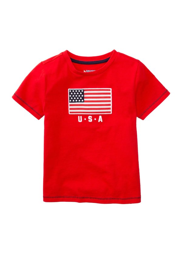 Toddler Boys Short Sleeve Ringer Graphic T-Shirt