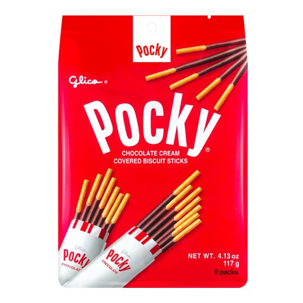 GLICO Classic Chocolate Pocky Stick Family Pack 9 Packs