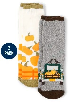 Boys Pumpkin And Truck Crew Socks 2-Pack - Perfect Pumpkin | Gymboree - MULTI CLR