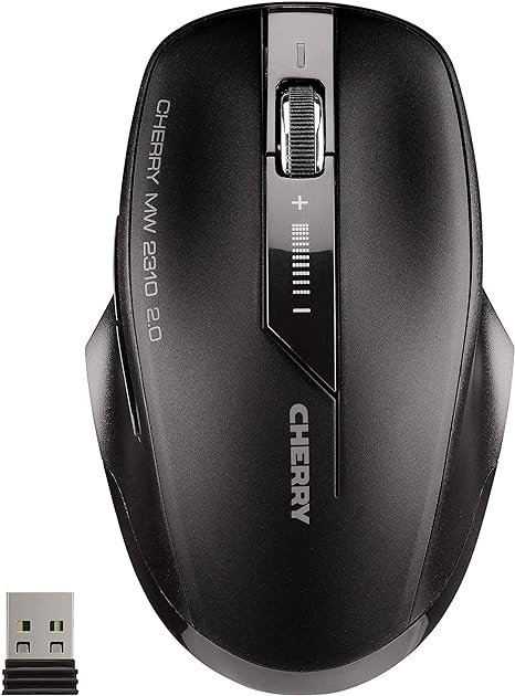 MW 2310 2.0 - Wireless Optical Mouse. Energy-Saving 3 Years Ergonomically Designed with DPI Switch Easy to Install Plug and Use. 6 Buttons - Black