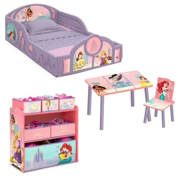 Disney Princess 4-Piece Room-in-a-Box Bedroom Set by Delta Children