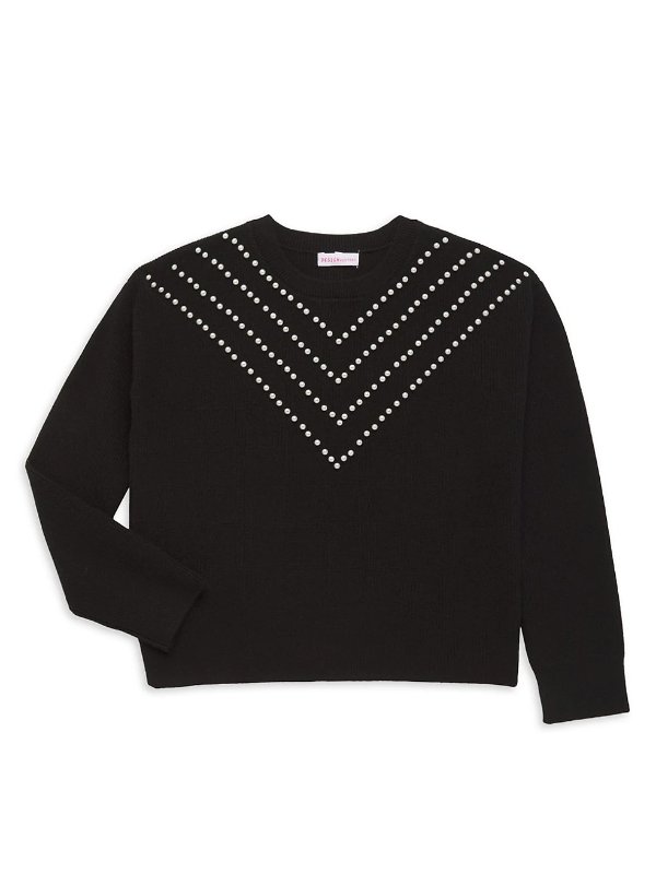 Little Girl's & Girl's Embellished Cropped Sweater