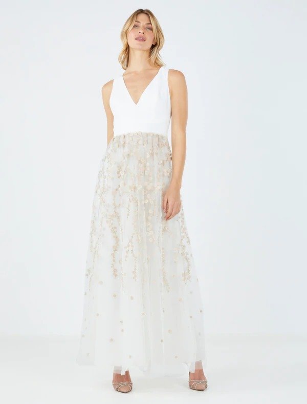 Madelyn Floral Embroidered Evening Gown