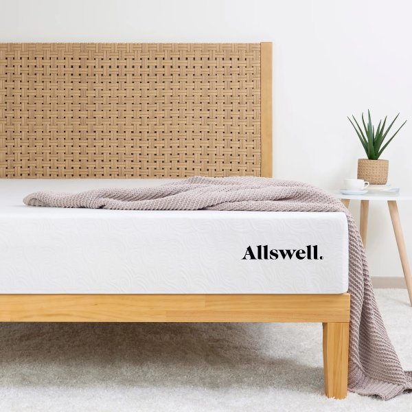 The Allswell X 10” Hybrid of Memory Foam and Coils Mattress With Antimicrobial Treated Cover, Twin