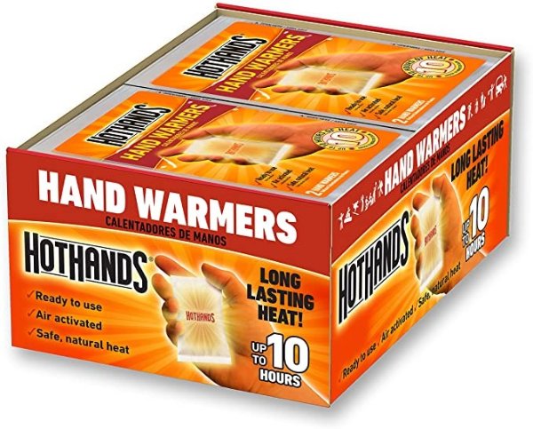 Hand Warmers - Long Lasting Safe Natural Odorless Air Activated Warmers - Up to 10 Hours of Heat - 40 Pair