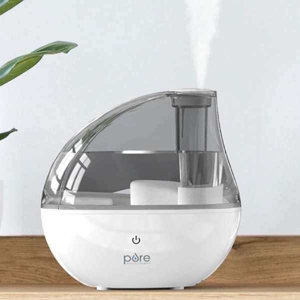 MistAire Silver Ultrasonic Cool Mist Humidifier – Premium Humidifying Unit with Whisper-Quiet...