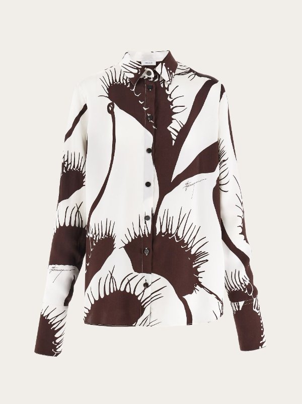 Venus print silk shirt | Tops | Women's | Ferragamo US