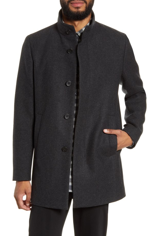Renew Regular Fit Wool Blend Coat