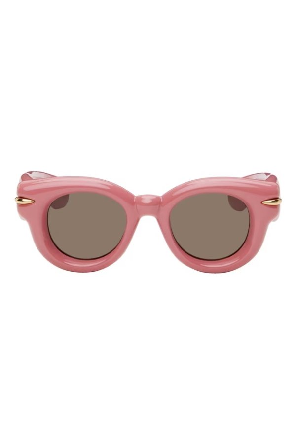 Pink Inflated Round Sunglasses