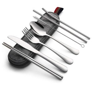 Devico Portable Utensils, Travel Camping Cutlery Set