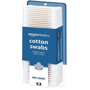 Amazon Basics Cotton Swabs, 500 ct 100% cotton