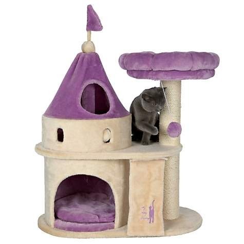 My Kitty Darling Castle in Purple & Beige, 35.25" | Petco